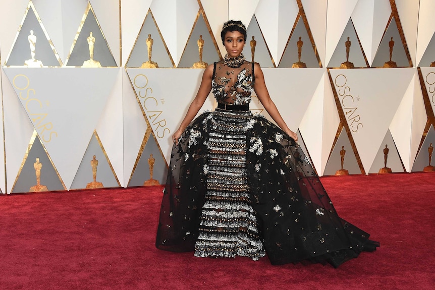 Janelle Monae arrives at the Oscars