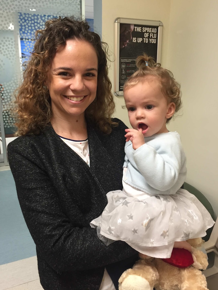 Virginia Turner with her one-year-old daughter Mabel McClelland.