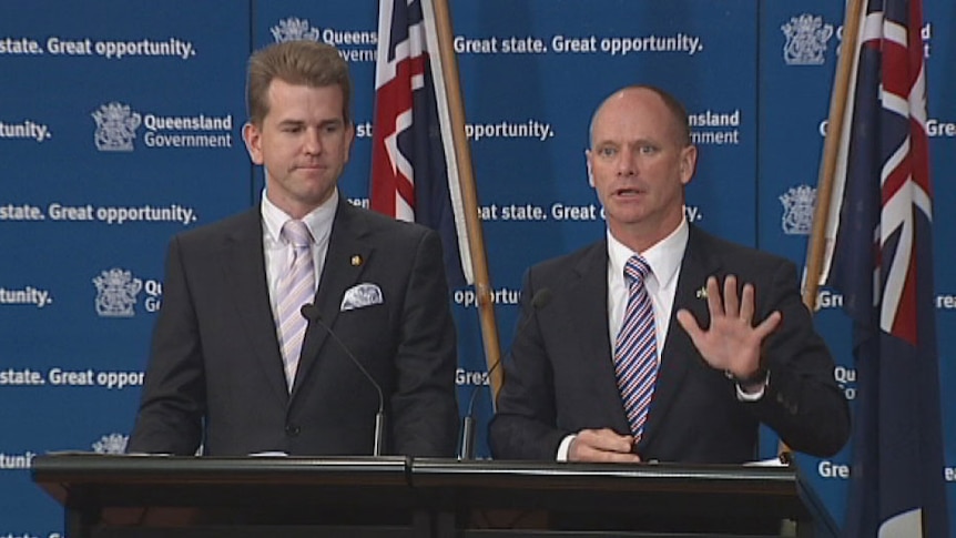 Qld Attorney-General Jarrod Bleijie and Qld Premier Campbell Newman