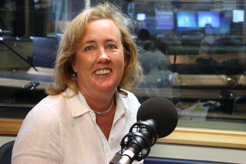 Tina MacFarlane in ABC Darwin studio.