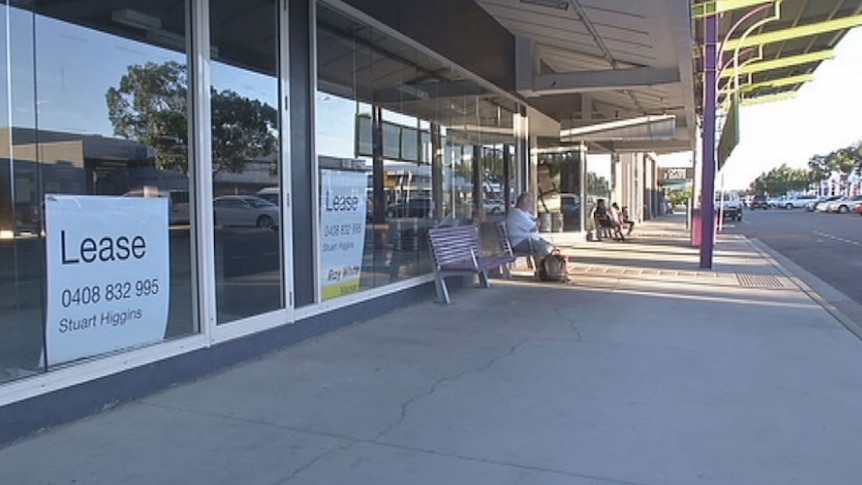 Empty shops in Mackay's CBD in north Queensland.