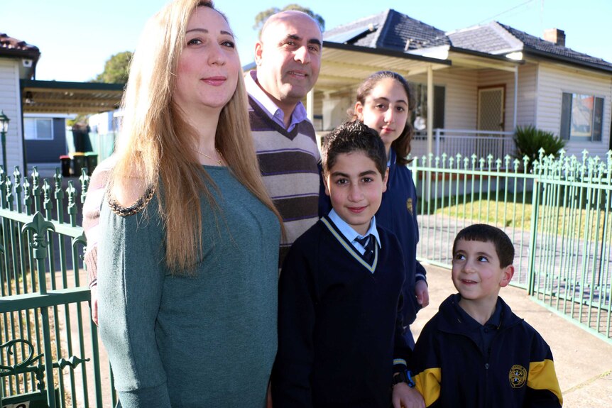 Yorka Manjeh and her husband Samir, with their children Sara, Dani and Semon.
