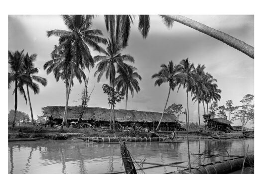 Archived footage of Papua New Guinean villages and villagers.