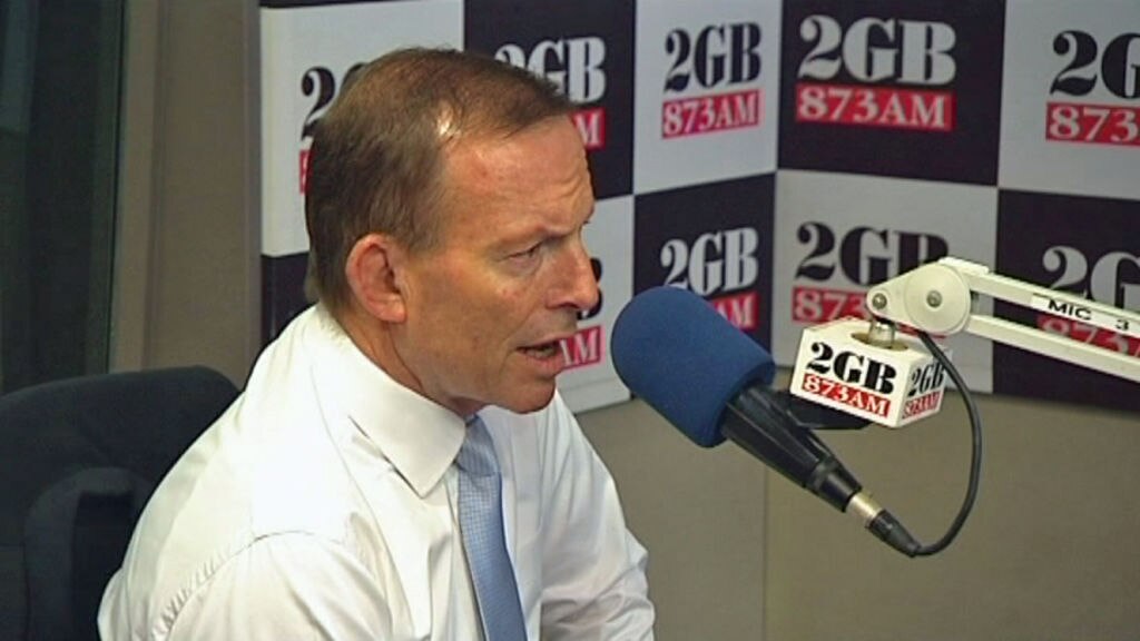 Prime Minister Tony Abbott says ABC not on Australia's side in interview with 2GB