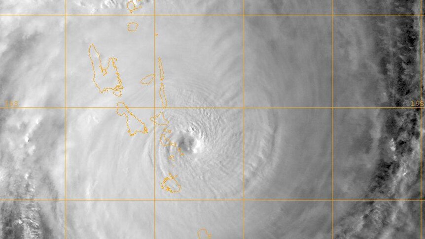 Cyclone Pam satellite image from Fiji's weather service Na Draki