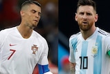 Composite image of Cristiano Ronaldo and Lionel Messi