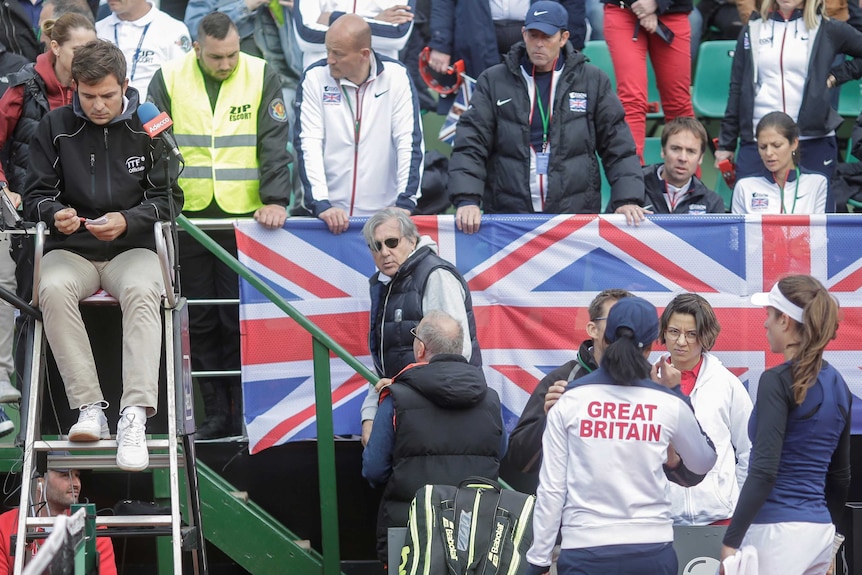 Ilie Nastase is ejected from a Fed Cup tie