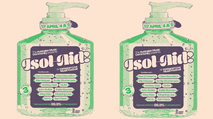 The artwork for Isol-Aid Round 3, done in the style of hand sanitizer