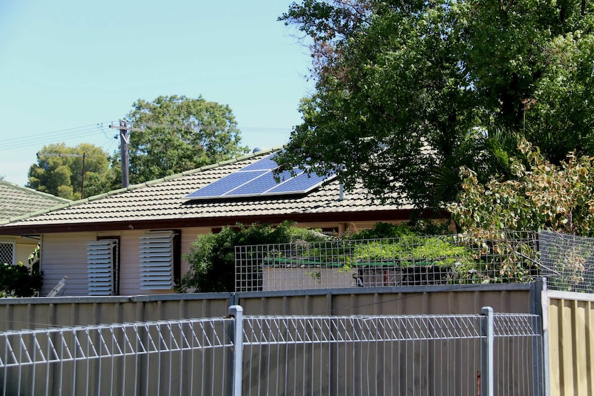 Solar panel on roof of a house in Moree, NSW
