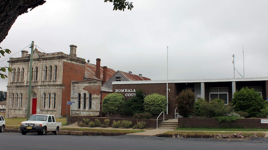 Bombala Shire Council chambers. On the left is the old, long abandoned, School of Arts