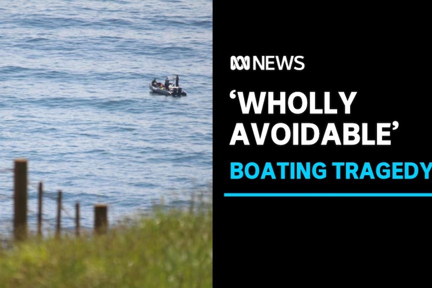 'Wholly Avoidable', Boating Tragedy: An inflatable vessel on the ocean viewed from a grassy shore.