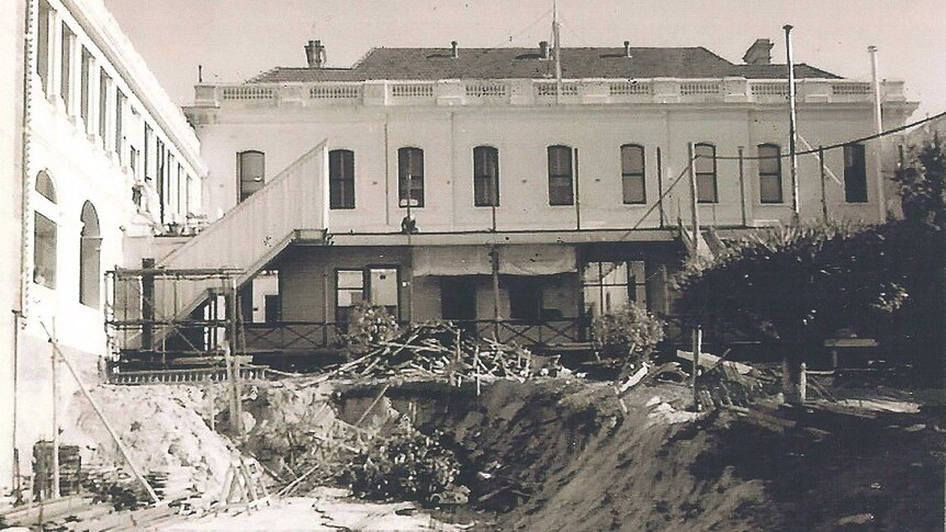Demolishing the temporary WA Parliament House buildings c1958