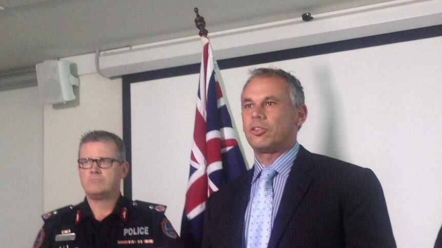 NT Chief Minister Adam Giles and Police Commsr Jamie Chalker