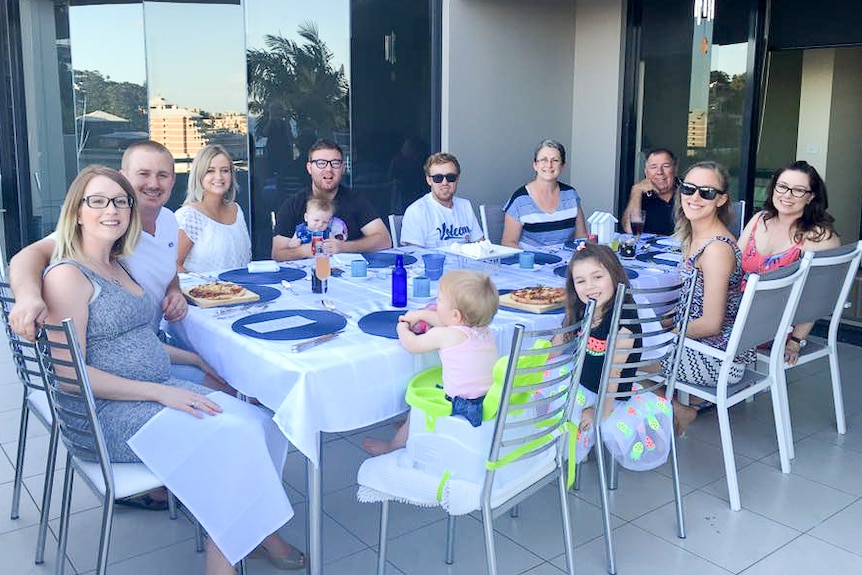 Family enjoying lunch together