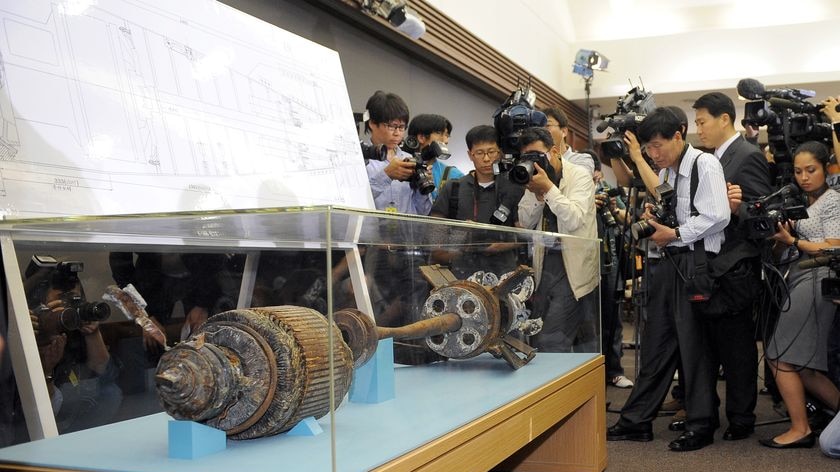 The investigators said parts salvaged from the Yellow Sea "perfectly match" a type of torpedo that the North has offered for export.