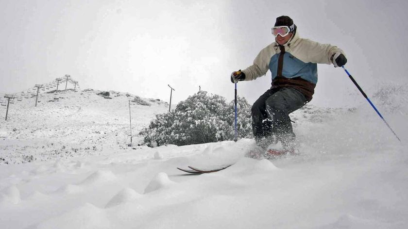 Man skiing at Falls Creek