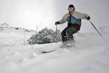 It's unprecedented to ski on powder snow at Falls Creek in April.