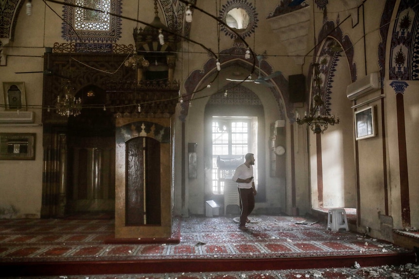 Inside the mosque hit by IS rocket fire in Kilis