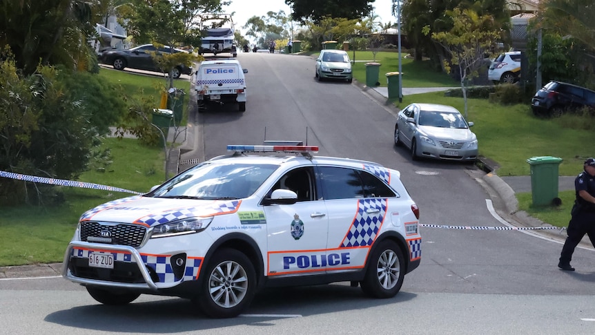 A police car in a street