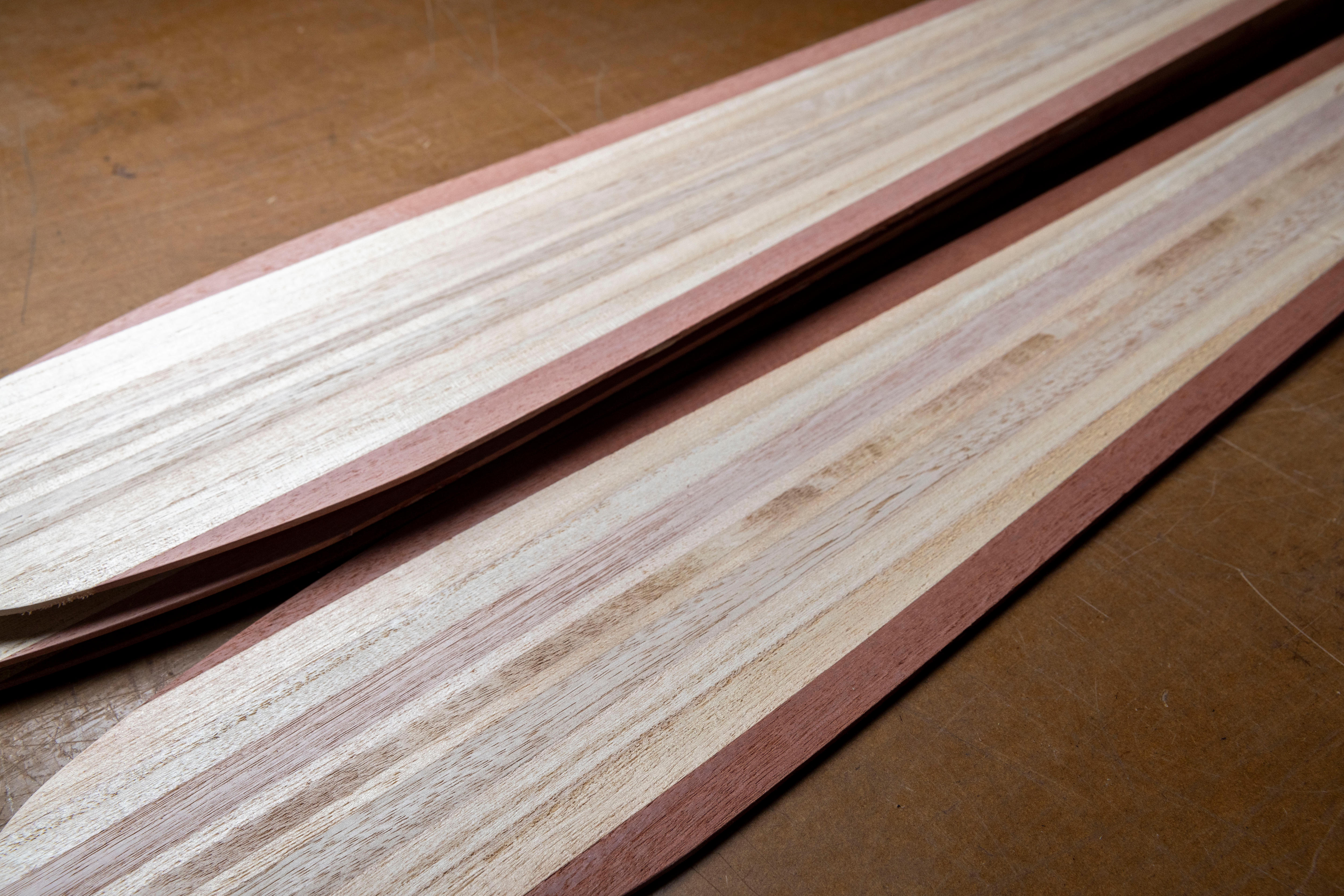 A timber core that goes inside a ski.