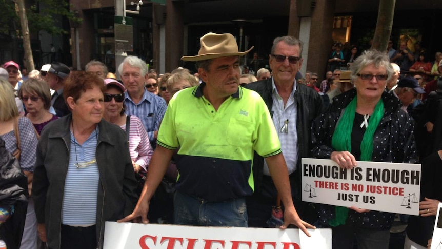 Thomas Kelly rally in Sydney's CBD