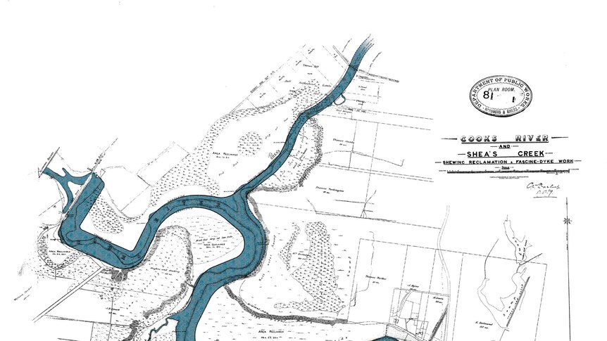 Map of Alexandra Canal late 1880s-early 1990s