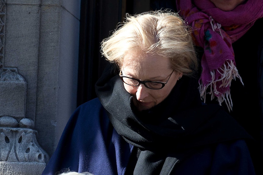 Meryl Streep at Philip Seymour Hoffman's funeral