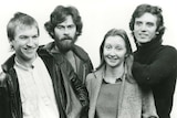 Redgum band members Hugh Mcdonald, John Schumann, Verity Truman, Michael Atkinson in 1985.