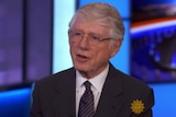 A screenshot of Ted Koppel from the interview.