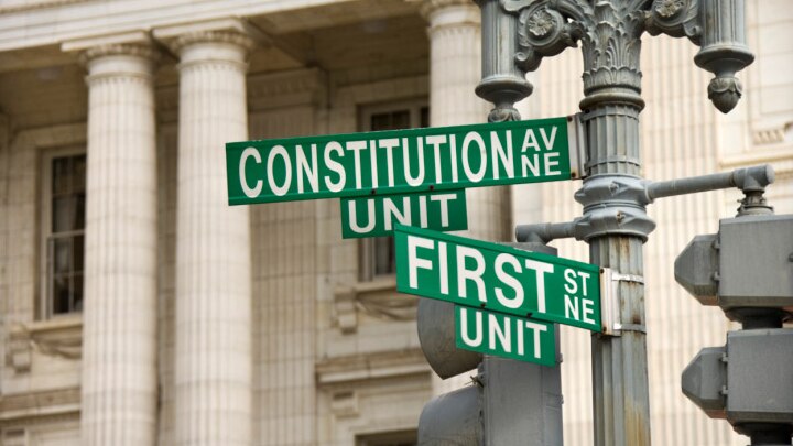 Street signs near the United States Capitol Building (Thinkstock: Comstock)