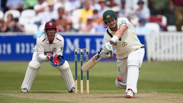 Shane Watson bats for Australia against Somerset