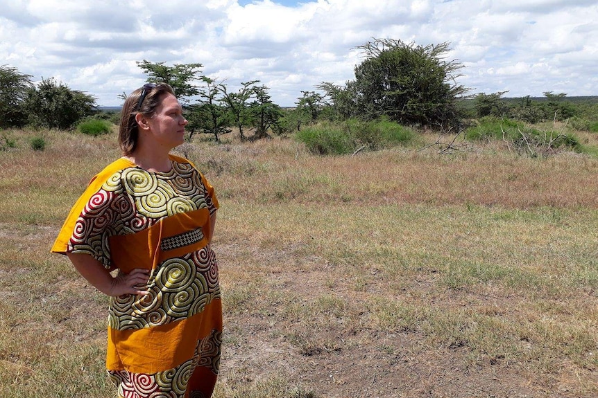 Gabrielle Maina looks into the distance.