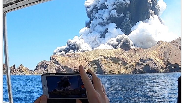 Passengers on another White Island Tours boat, the Phoenix, were just off the coast when the eruption happened.