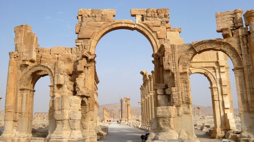 The Monumental Arch in the historical city of Palmyra