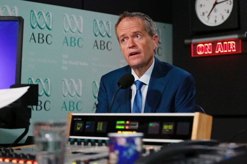 Bill Shorten in the ABC AM studio.