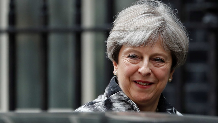 Britain's Prime Minister Theresa May leaves Downing Street.