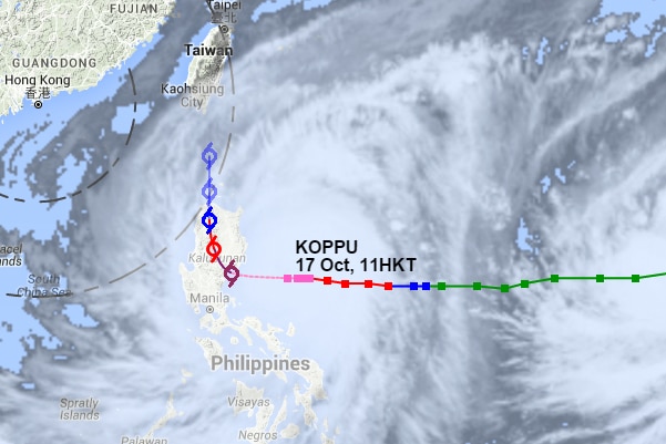 Typhoon Koppu track