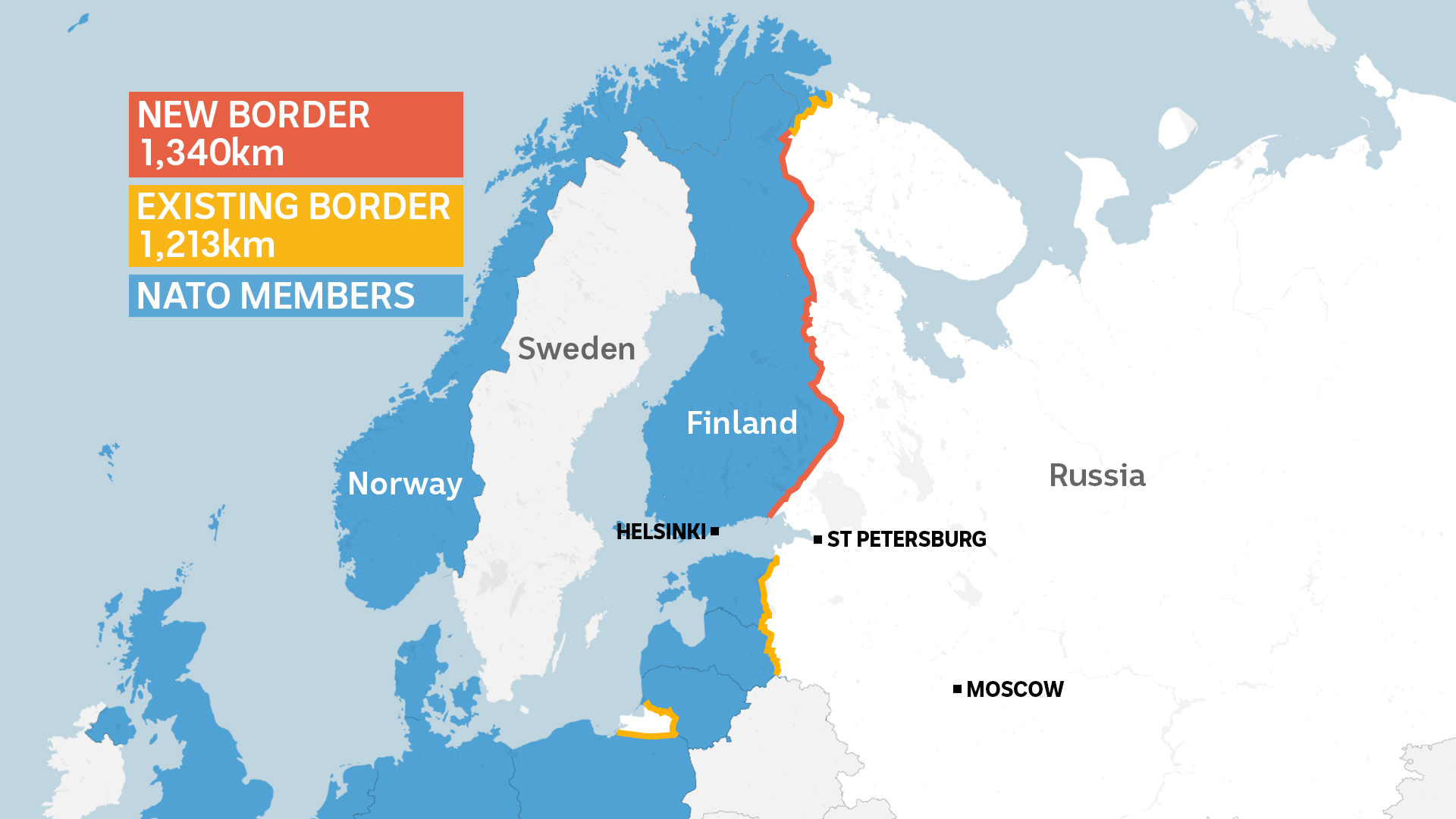 Finland's NATO membership doubles alliance's border with Russia in major blow to Vladimir Putin 