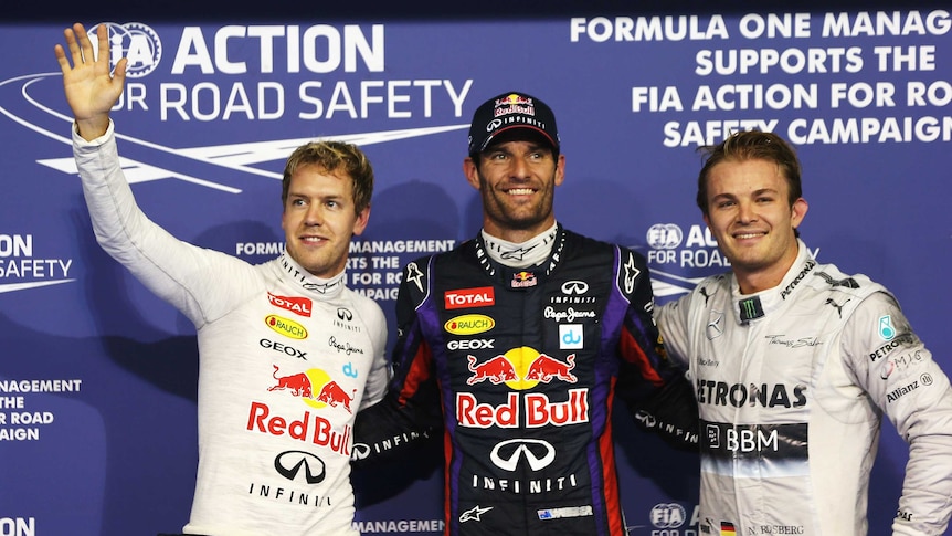 Mark Webber qualifies fastest at Abu Dhabi grand prix