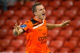Besart Berisha opens the floodgates with his first goal of the night.