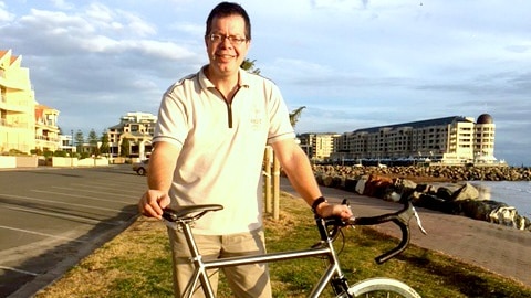 James Moros and bike