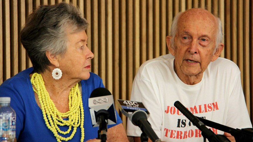 LtoR Lois and Juris Greste, parents of jailed Australian journalist, Peter Greste.