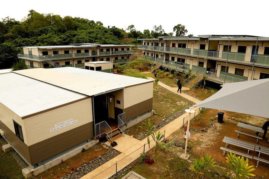 Buildings at the East Lorengau Refugee Transit Centre and West Lorengau Haus