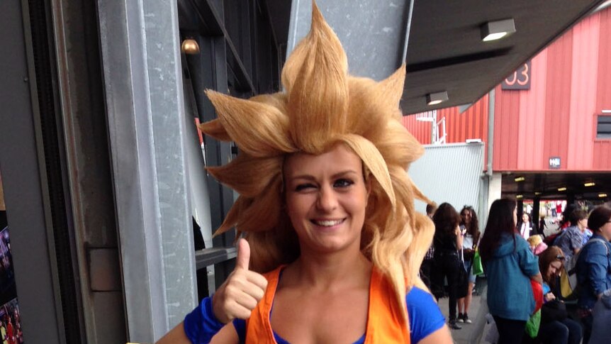 The Armageddon Expo in Melbourne gets a thumbs-up from this woman.