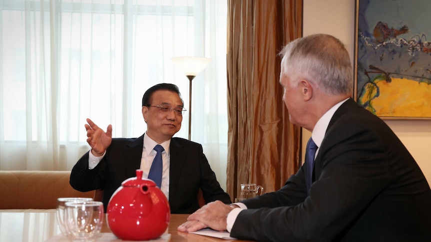 Malcolm Turnbull with Chinese Premier Li Keqiang