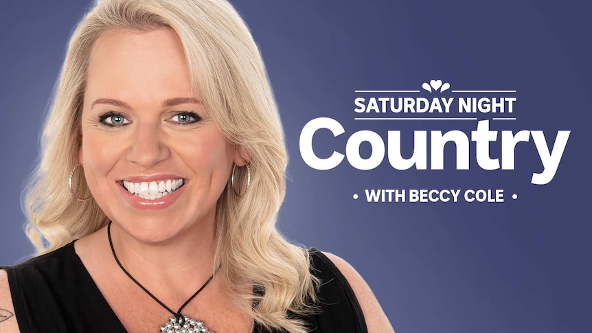 Headshot of Beccy Cole with "Saturday Night Country" logo superimposed next to her.