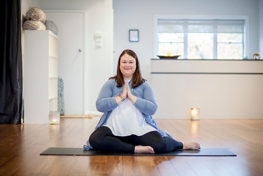 The founder of Fat Yoga Sarah Harry.