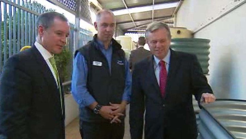 Jay Weatherill (L) now waiting on Mike Rann (R) to hand over the top job