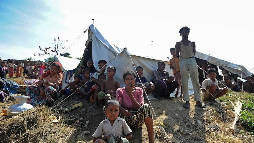 Muslim Rohingya people shelter in Myanmar's Rakhine state, May 17, 2015.