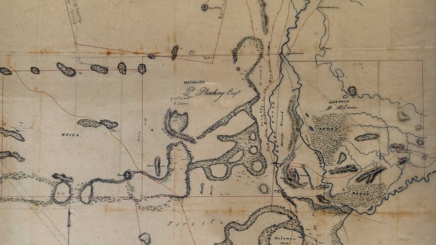 A map from surveyor Thomas Townsend drawn in 1848